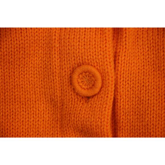Vintage Bright Neon Orange Cardigan XS Trendy Chiclist on - Picture 7 of 7